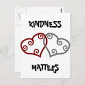 Intwind harten Kindness Materie Briefkaart (Voorkant / Achterkant)