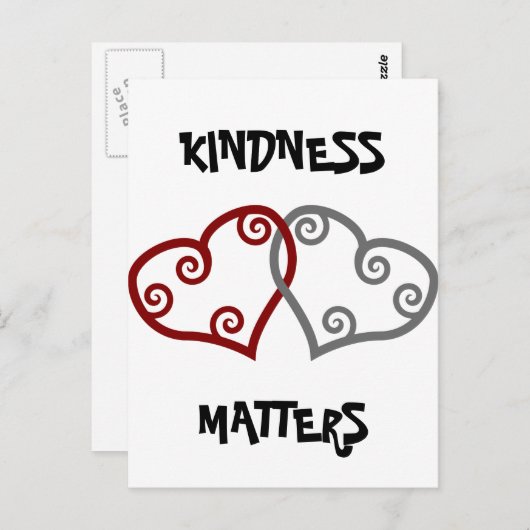 Intwind harten Kindness Materie Briefkaart (Voorkant / Achterkant)