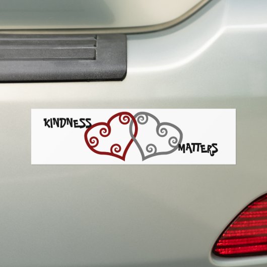 Intwind harten Kindness Materie Bumpersticker (Op auto)