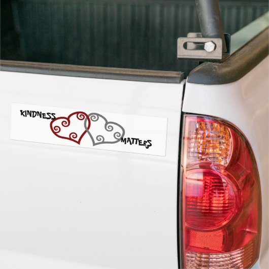 Intwind harten Kindness Materie Bumpersticker (Op Truck)