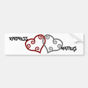 Intwind harten Kindness Materie Bumpersticker