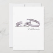 Intwind Rings Silver BLK Civil Partnership Invite Kaart (Voorkant)