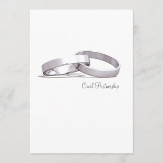 Intwind Rings Silver BLK Civil Partnership Invite Kaart