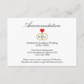 Intwind Rings Wedding Accommodatie Card Informatiekaartje (Voorkant)