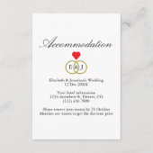 Intwind Rings Wedding Accommodatie Card Informatiekaartje (Voorkant)