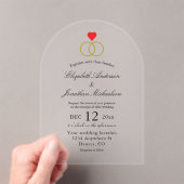 Intwind Rings Wedding Acryl Uitnodigingen (Insitu (Draagbaar))