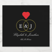 Intwind Rings Wedding Bier Etiket (Enkel label)
