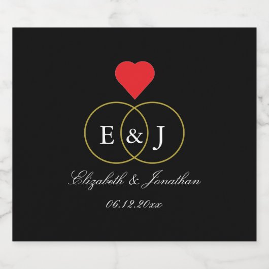 Intwind Rings Wedding Bier Etiket (Enkel label)