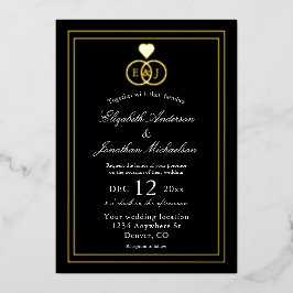 Intwind Rings Wedding Folie Uitnodiging