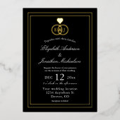 Intwind Rings Wedding Folie Uitnodiging (Voorkant)