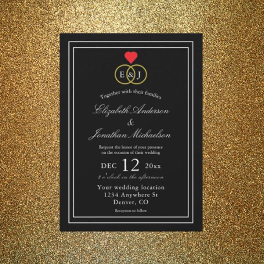 Intwind Rings Wedding Kaart