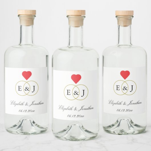 Intwind Rings Wedding Likeurfles Etiket (Flessen)