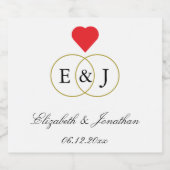 Intwind Rings Wedding Likeurfles Etiket (Enkel label)