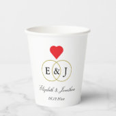 Intwind Rings Wedding Papieren Bekers (Voorkant)