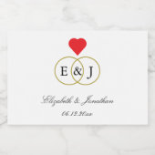 Intwind Rings Wedding Sparkling Wijnetiket (Enkel label)