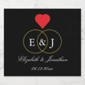 Intwind Rings Wedding Sparkling Wijnetiket (Enkel label)