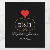 Intwind Rings Wedding Wijn Etiket (Enkel label)