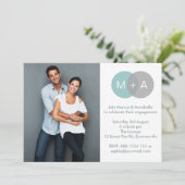 Intwinde Circles Engagement Party Fotouitnodiging Kaart (Staand voorkant)