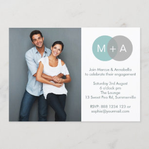 Intwinde Circles Engagement Party Fotouitnodiging Kaart