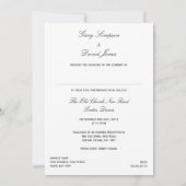 Intwined Gold Rings BL - Civil Partnership Invite Kaart (Achterkant)