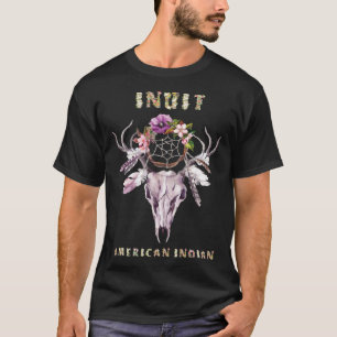 Inuit Amerikaanse Indiase stam BOHO Bloemen Schede T-shirt