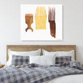 Inuit combs uit de noordwestkust van Amerika Canvas Afdruk (Insitu (Slaapkamer))