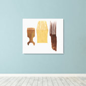 Inuit combs uit de noordwestkust van Amerika Canvas Afdruk (Insitu (Houten vloer))