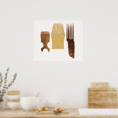 Inuit combs uit de noordwestkust van Amerika Poster (Keuken)