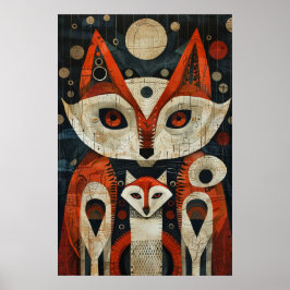 Inuit-geïnspireerde kunst: Arctic Life & Animals Poster