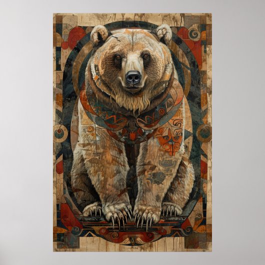 Inuit-geïnspireerde kunst: Arctic Life & Animals Poster (Voorkant)