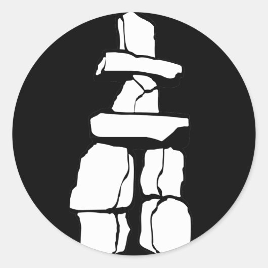 Inuit Inukshuk Stickers Vancouver Landmark Art (Voorkant)