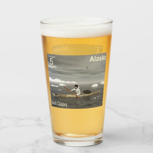 Inuit Kayak - Alaska Postage Glas (Voorkant gevuld)