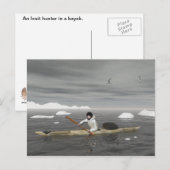 Inuit Kayak Briefkaart (Voorkant / Achterkant)