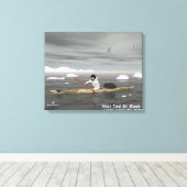 Inuit Kayak Canvas Afdruk (Insitu (Houten vloer))