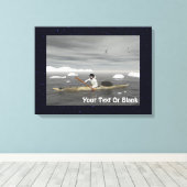 Inuit Kayak Canvas Afdruk (Insitu (Houten vloer))