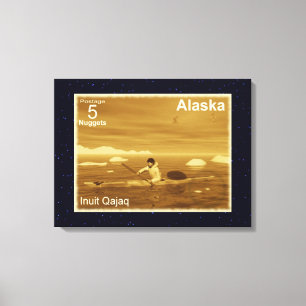 Inuit Kayak Canvas Afdruk