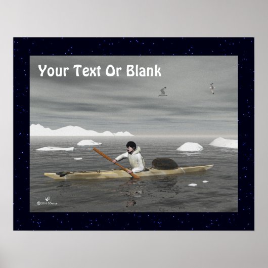Inuit Kayak Poster (Voorkant)