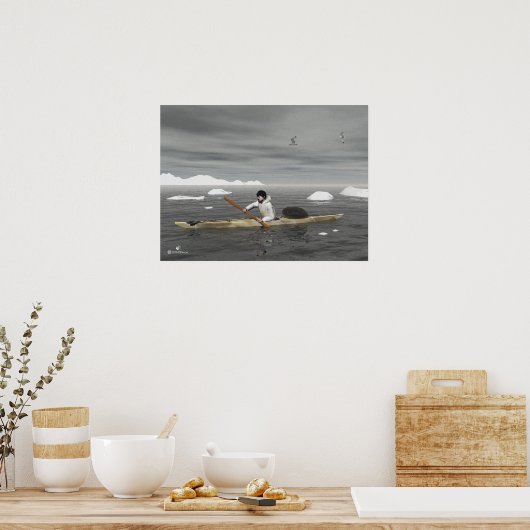 Inuit Kayak Poster (Keuken)