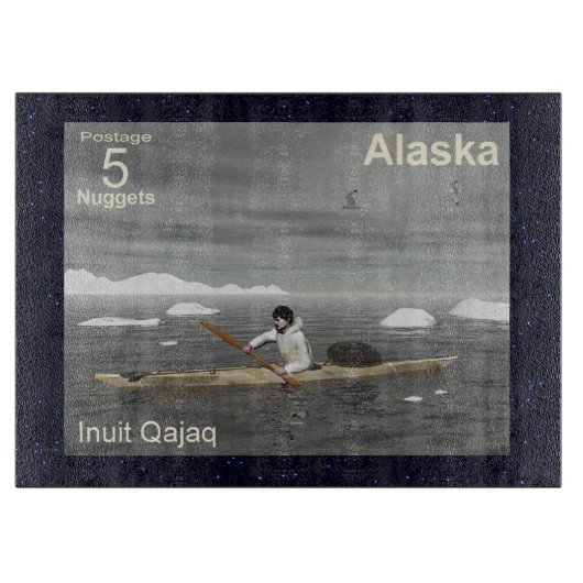 Inuit Kayak Snijplank (Voorkant)