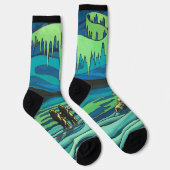Inuit Love Socks Tribal Aurora Art Socks Sokken (Rechts)