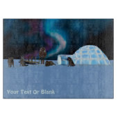 Inuit Man, Igloo en Dog Team Snijplank (Voorkant)