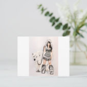 Inuit Pin Up Girl Briefkaart (Staand voorkant)