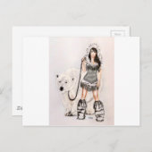 Inuit Pin Up Girl Briefkaart (Voorkant / Achterkant)
