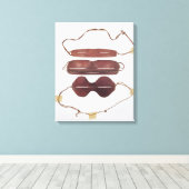 Inuit-zon/sneeuwbril Canvas Afdruk (Insitu (Houten vloer))