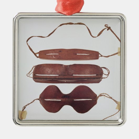 Inuit-zon/sneeuwbril Metalen Ornament (Voorkant)