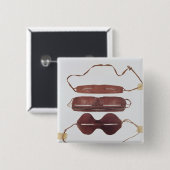 Inuit-zon/sneeuwbril Vierkante Button 5,1 Cm (Voorkant /achterkant)