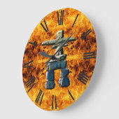 Inukshuk & Fire Native American Spirit Stones Grote Klok (Hoek)
