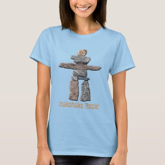 Inukshuk Haida Stones Fun Native Amerikaans T-shir T-shirt (Voorkant)