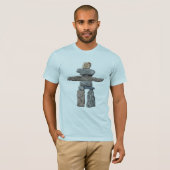 Inukshuk Haida Stones Native Amerikaans T-shirt (Voorkant volledig)