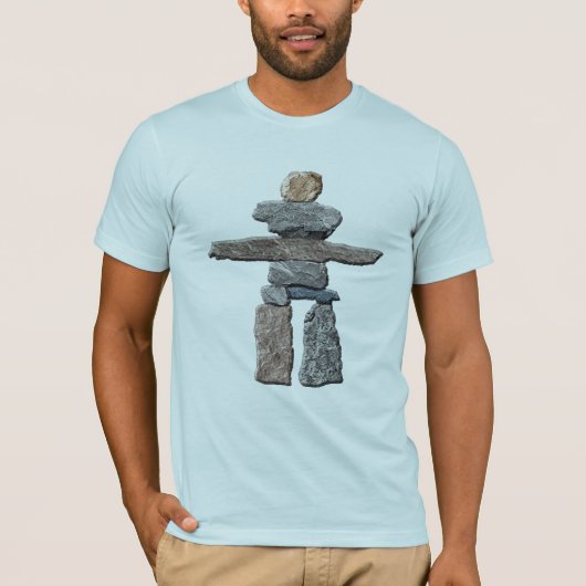 Inukshuk Haida Stones Native Amerikaans T-shirt (Voorkant)